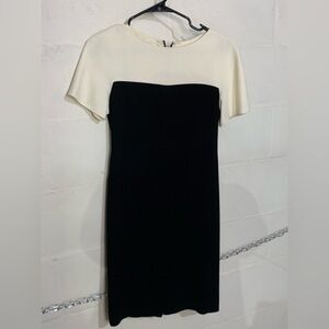 Liz Claiborne Black and Cream  Dress